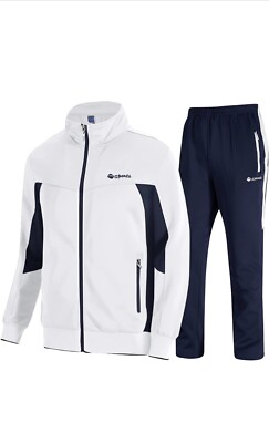 TBMPOY Size M Men's Tracksuit Athletic Sports Casual Full Zip