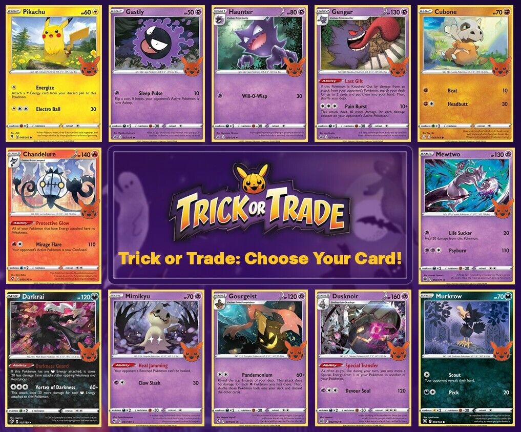 Pokemon Trick or Trade: Choose Your Card - Halloween Pokémon Cards - All NM