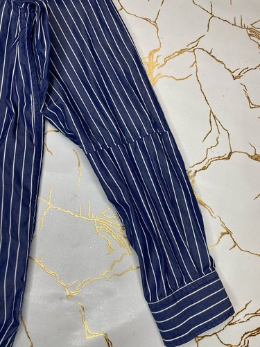G-Star Raw Women Blue Striped Button Up Shirt Core 1PKTBF Shirt Size Small - Picture 5 of 11