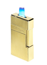 S.T. Dupont Biggy Gold Diamond Head Lighter, 025009, 25009  New In Box