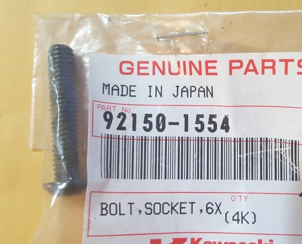 Kawasaki ZX, VN NOS 6x30 Socket Bolt 92150-1554 (11069) | eBay