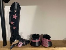Aurora Pioneer Dressage or Jump Boots with Matching Belt and Bell Boots 37