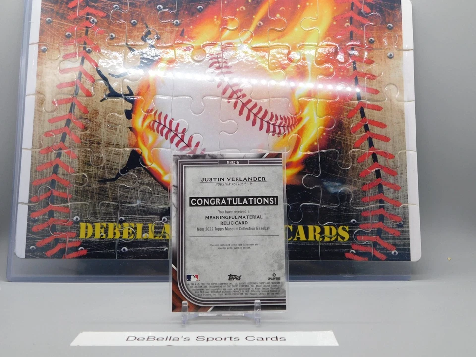 2022 Topps Museum Collection JUSTIN VERLANDER #MMR2-JV Patch /50 - Image 2 of 2