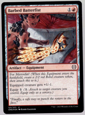 Barbed Batterfist 121/271 Common Foil All Will Be One MTG Near Mint