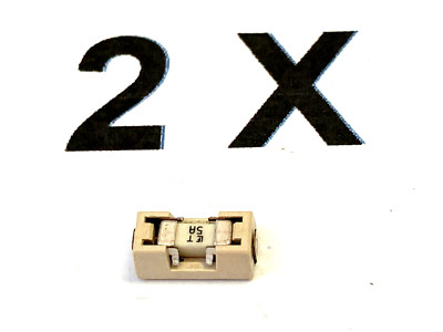5A, Sicherung mit Halterung, Träge,125VDC/VAC,2,6-2,9x6,1mm,0154005.DRT, 2 Stück