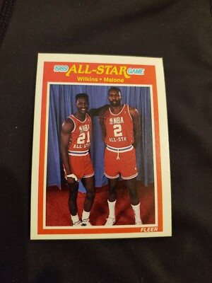 1987 Fleer All-Star Game Dominique Wilkins Moses Malone