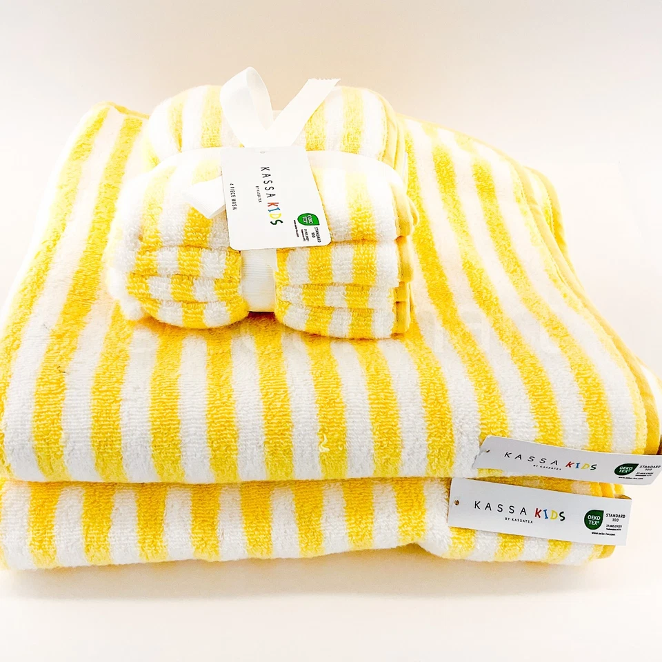 Kassa Kids Kassatex 100% Algodón 2 Baños 4 Ropa de Lavado 6 de Set Correas Amarillas Foto 2 de 4