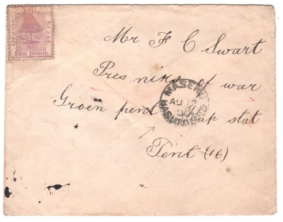 BASUTOLAND S Africa BOER WAR *Maseru* 1900 CDS Cover POW CAMP GREEN POINT KA386 - Image 2 of 4