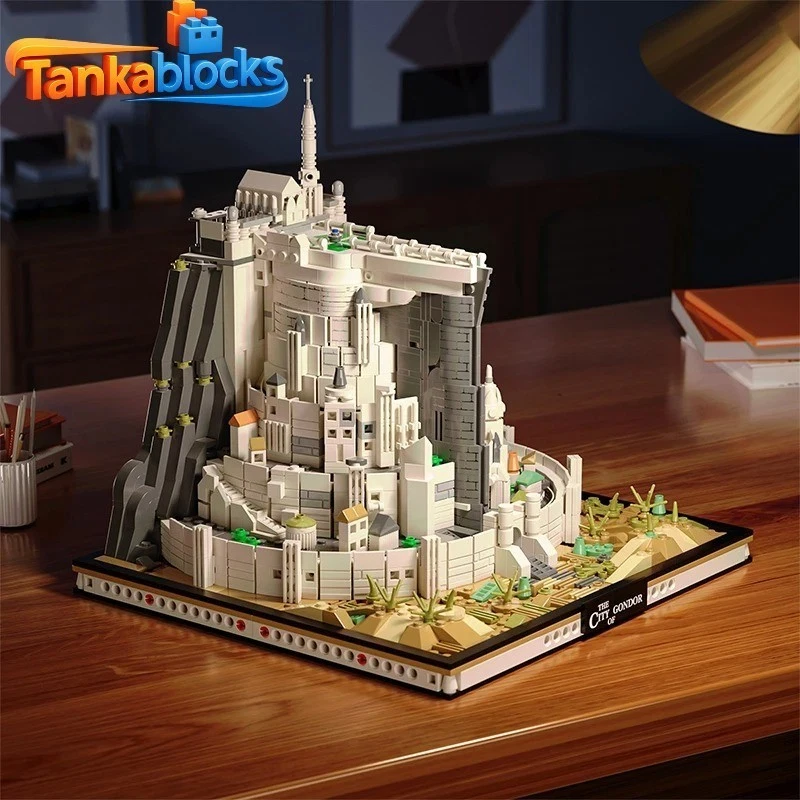 The Rings Minas White City Tirith Street View Assembly Model Building Blocks - Image 3 of 4
