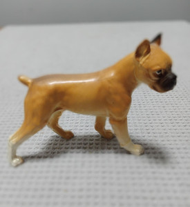 Beautiful Vintage Boxer Dog Standing Porcelain Figurine ~ Made in Japan