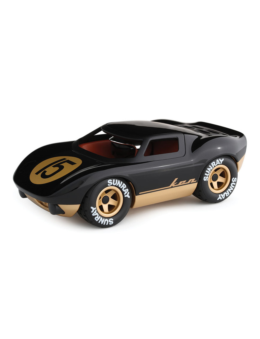Voiture miniature Playforever Ken noire et jantes or : modèle de collection PLKEN68