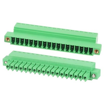 18 Pin 3.5mm Pitch PCB Mount Screw Terminal Block Connector Plug Flange Mount