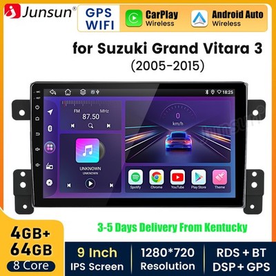 4+64G Android15 Carplay For Suzuki Grand Vitara 3 2005-2015 Car Stereo Radio GPS