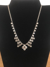Beautiful Vintage Silver Tone and Crystals ChokerNecklace
