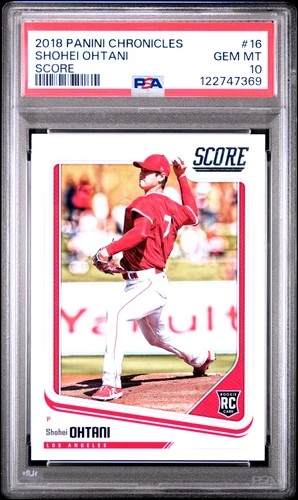 2018 Panini Chronicles Score #16 Shohei Ohtani Rookie PSA 10