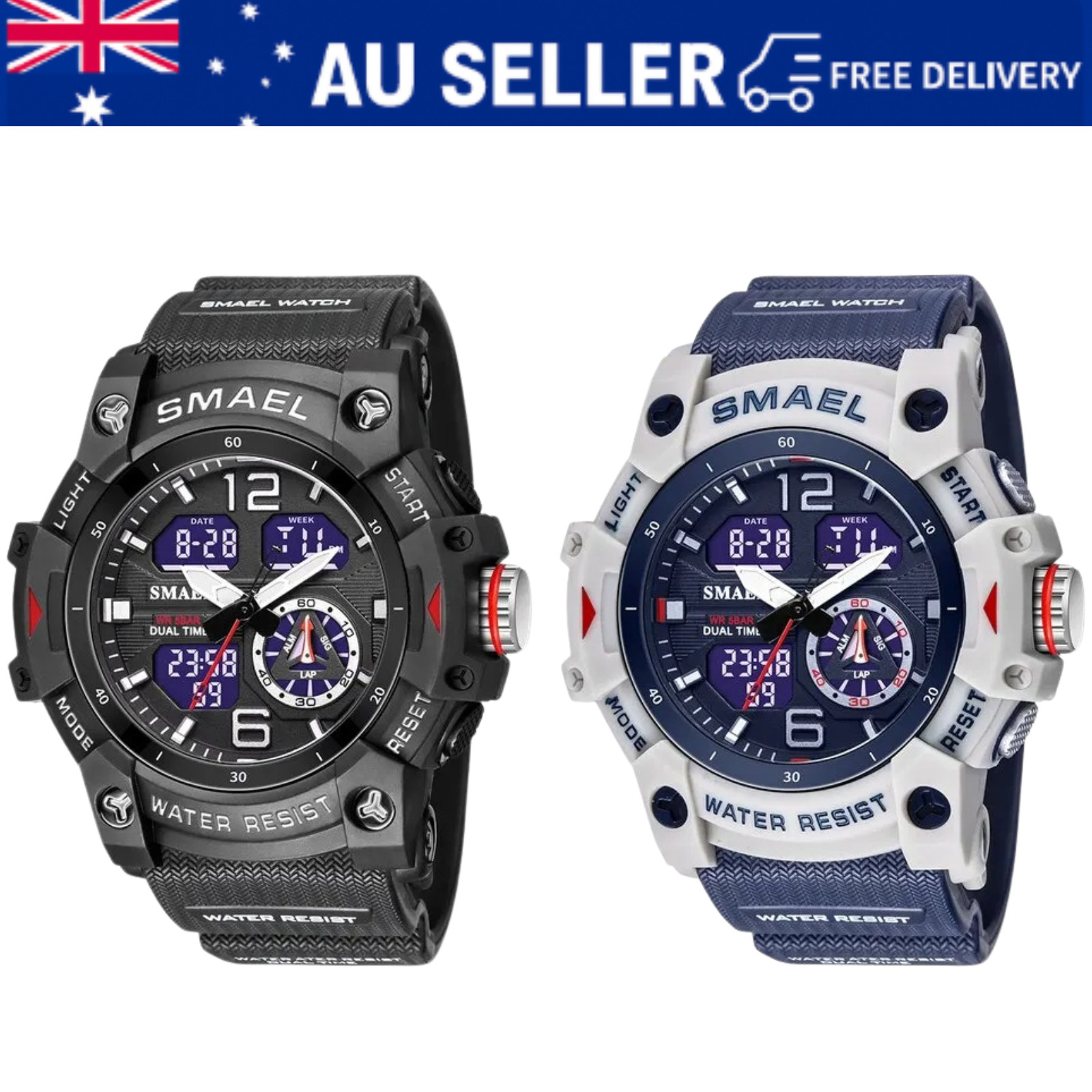 Multifunctional Men's Sport Watches Waterproof Military LED Analog&Digital Watch