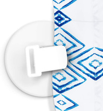 4 PCS Shower Curtain Clips, Shower Windproof Splash Guard - Self Adhesive Shower