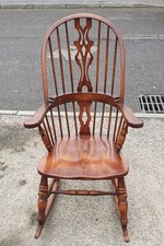 BEVAN FUNNELL DISTRESSED OAK WINDSOR ROCKING CHAIR            DELIVERY AVAILABLE