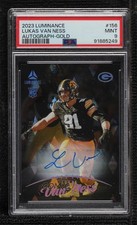2023 Panini Luminance Rookie Gold 16/100 Lukas Van Ness #156 PSA 9 MINT Auto 5f2