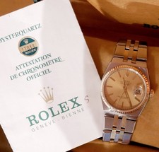 Rolex Oysterquartz Date Just ref. 17013  Acc/Oro Scatola e Garanzia Originale