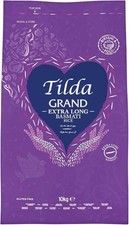 Tiildaa Grand Basmati Rice 10kg | Extra Long Grain | Premium Aromatic Indian Ric