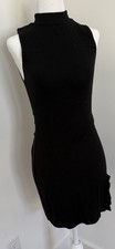 REFORMATION Black Mini Dress Size XS Sleeveless Slit Dress with Stretch