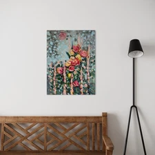 painting flowers original acrylic abstract large