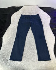 Lauren Jeans Co Ralph Lauren Women s Blue Chino Straight Pants 10 Zip Pockets