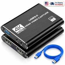 4K HDMI Capture Card USB 3.0 1080P 60FPS Video Recorder Loop Out Mic