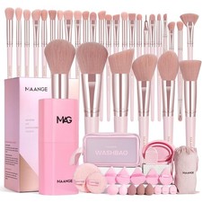 MAANGE Makeup Brush Set 51 PCS Professional Makeup Brushes for Foundation Pow...