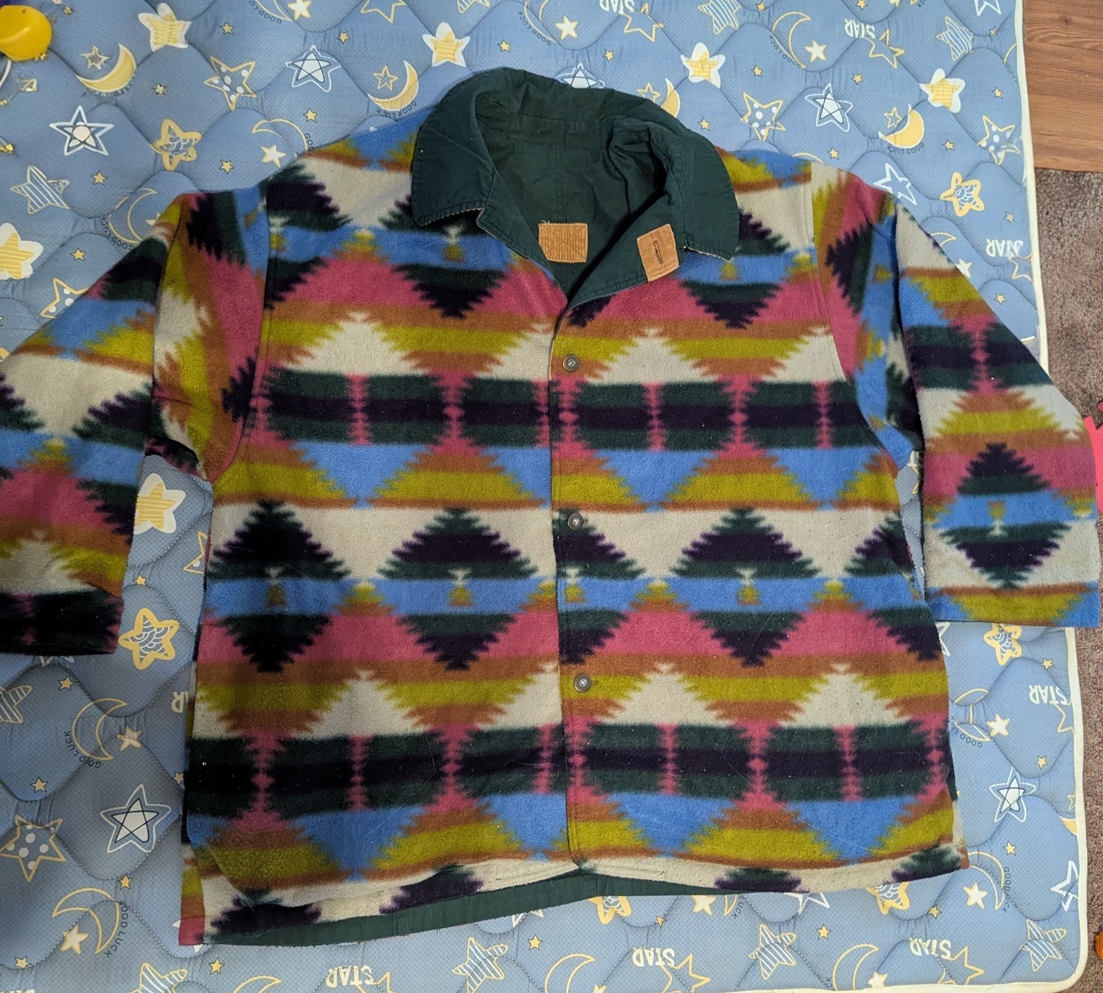 Vintage Current Seen Button Up Reversible Jacket … - image 3