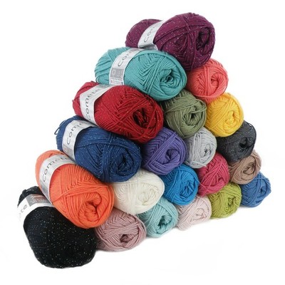 50g Glamour Strickgarn Comète Glitzerwolle Strickwolle Wolle mit Glitzereffekt