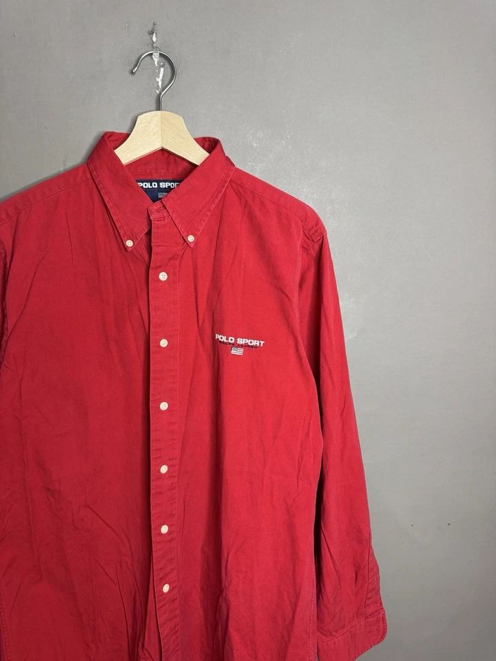 Camisa Polo Deportiva Ralph Lauren De Colección Con Botones Talla - Para Hombre L Foto 3 de 4