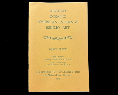 PARKE-BERNET GALLERIES AFRICAN OCEANIC AMERICAN INDIAN ESKIMO ART 1969 HEI TIKI