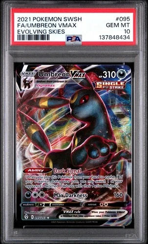 Umbreon VMAX 095/203 SWSH07 Ultra Rare Evolving Skies PSA 10