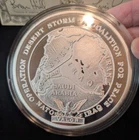 14.6 Troy Oz .999 Silver - 1991 Operation Desert Storm Medal w/disp -5000 Lim ed