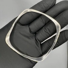 Silpada Sterling Silver 925 Flat Wavy Design Cuff Bracelet