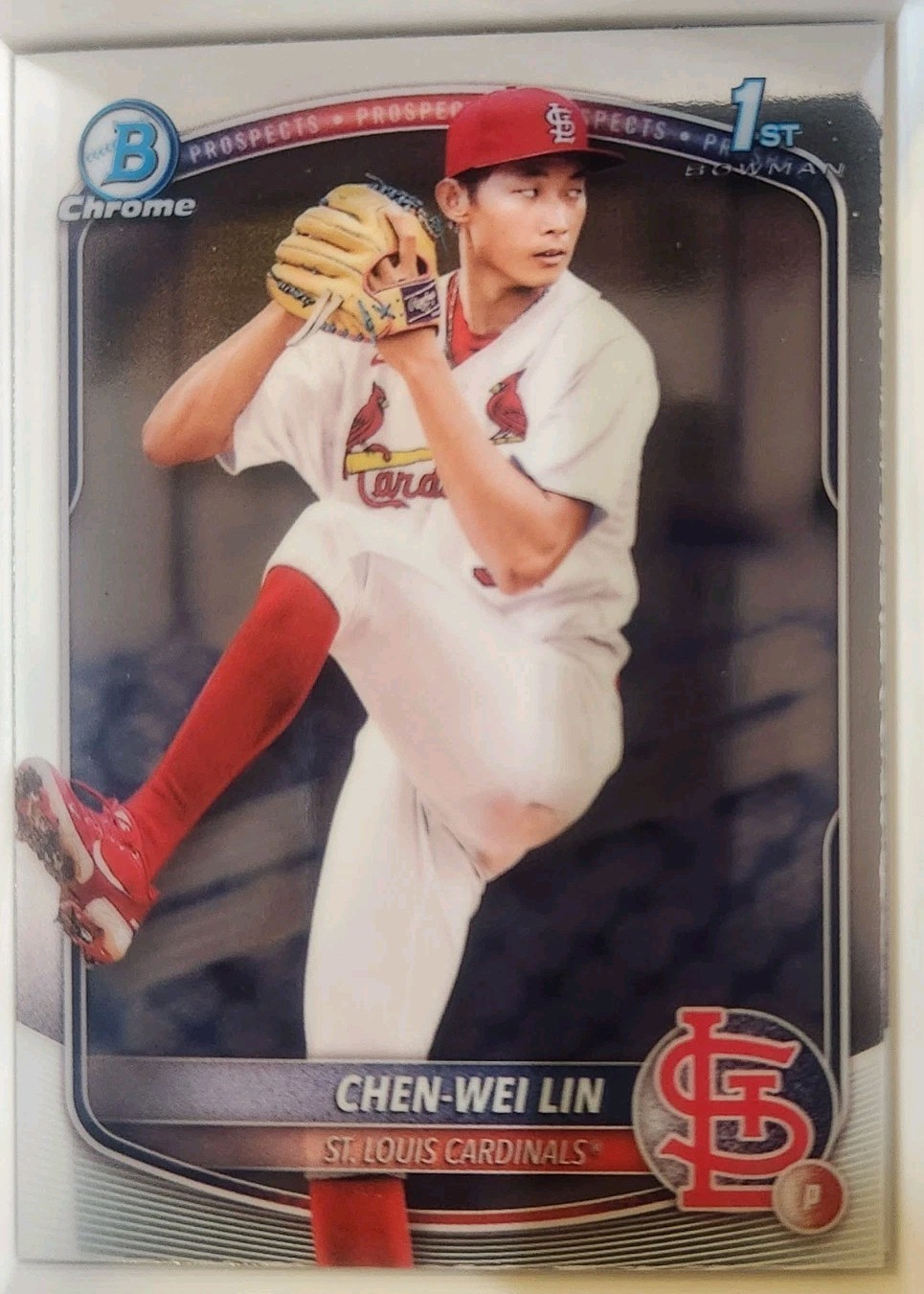 2025 Bowman - Chrome Prospects Chen-Wei Lin #BCP-141 (RC)