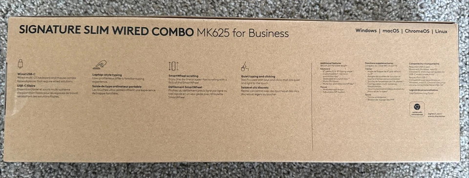 Logitech USB-C MK625 Wired Keyboard and Mouse Combo - Image 2 of 2