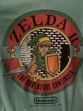 Vintage 1988 Zelda II Adventure of Link Nintendo Promo T-Shirt Single Stitch M