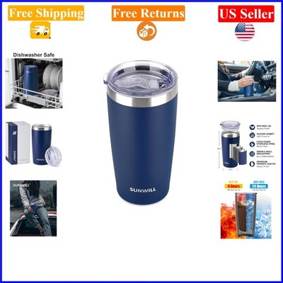 20 oz Insulated Stainless Steel Travel Coffee Tumbler Navy Blue