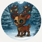 Hayleybug 1/10th oz 'The Undeer' Zombie Reindeer Silver Round