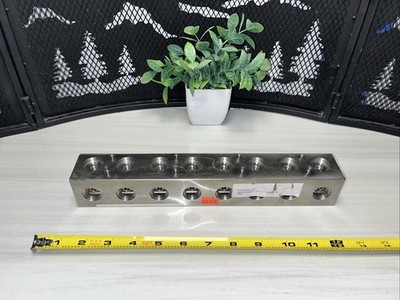 NEW- 8 PORT PDQ 03220100 MANIFOLD BLOCK STAINLESS STEEL INLET UWS  NEW