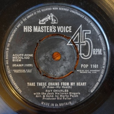 Ray Charles   Take These Chains From My Heart 7'' Single 1963 HMV UK Country Soul