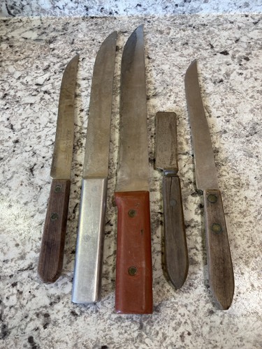 Lot of 5 Upholstery Knives Knife 15.5" to 8" Long
