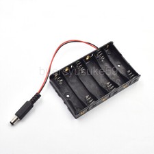 2pcs AA x 6 Battery Case Battery Base Battery Holder 9V With 2.1 5.5mm DC Plug