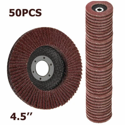 50PC 115 125mm Angle Grinder Flap Discs 60 Grit Grinding Sanding Wheel