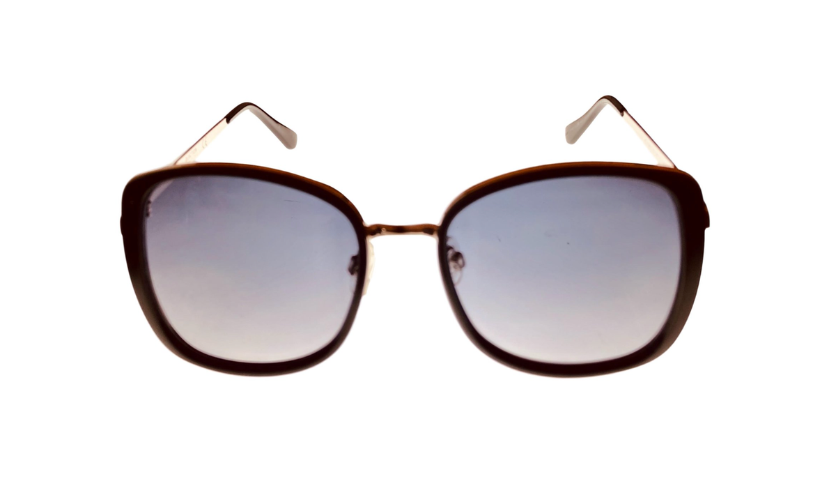 Kenneth Cole Reaction Gold and Black Sunglasses Kenneth Cole Reaction Oversized Square Sunglasses | HSN main image 2