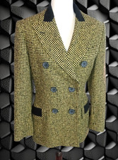 Mondi Vintage Houndstooth Jacket SZ 34 87 Wool 13 Nylon Sharp