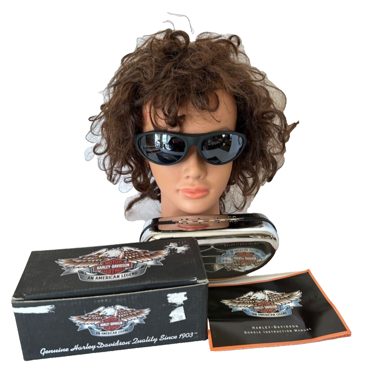 HARLEY DAVIDSON BIKER RIDING SUNGLASSES BOX/SILVER CASE 98169-07V